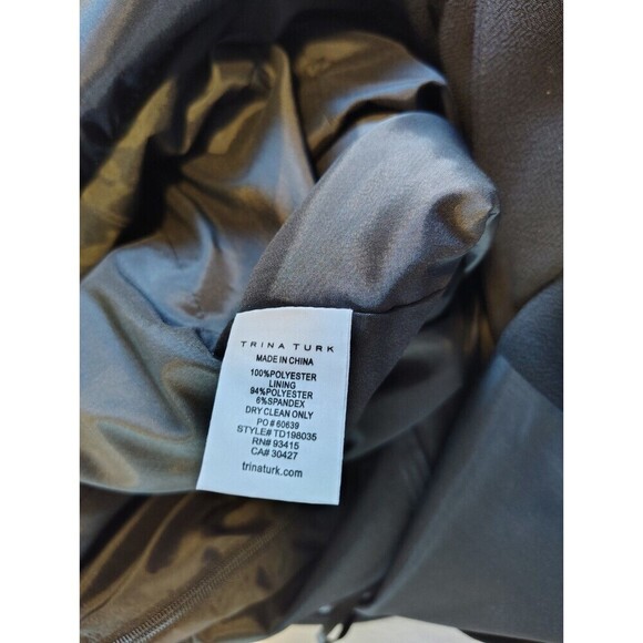 Trina Turk Black Size 6 Sleeveless Wide Leg Jumpsuit V-Neck Draped Front - Picture 9 of 9